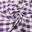 1″ inch Purple Checkered Gingham Polyester Poplin Fabric,