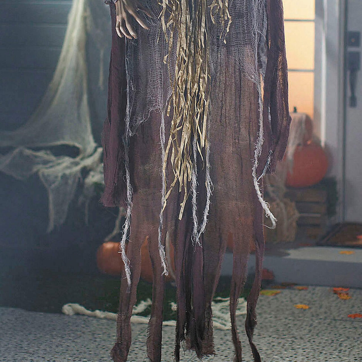 5 Ft Light Up Hanging Brown Reaper Hat Halloween Decoration