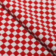 Motion Prints Mini Check Polyester Spandex Fabric - Red/White Mini Check Plaid, 58/60" Width (1 Yard)
