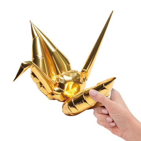 Origami Crane Foil Balloon 15 Inch Gold