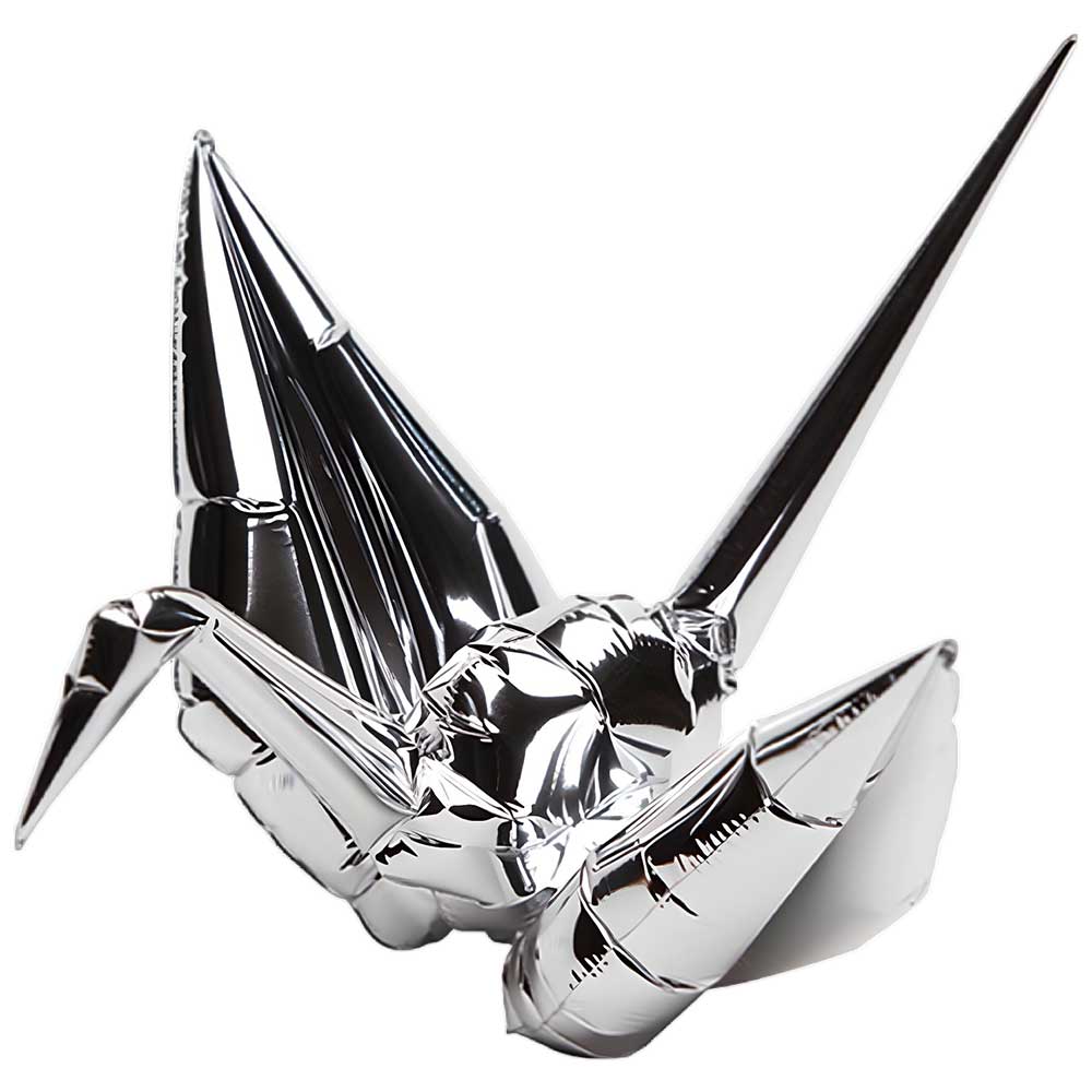Foil Balloon Mini Origami Crane Silver