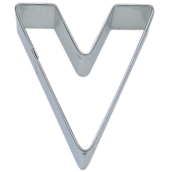 Letter V Tin Cookie Cutter 3 in B0122