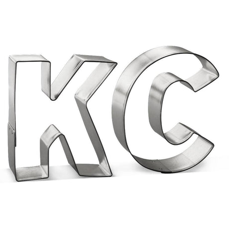 Letters KC Cookie Cutter 2 Pc Set HS0451