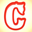 Curly Letter C Cookie Cutter 4 in PC0132