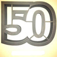Number 50 Plastic Cookie Cutter 3.75" CC120