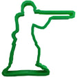 Green Army Man Standing Rifle Plastic Cookie Cutter 4" CC115