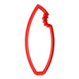 Surfboard With Bite Cookie Cutter 5 in PC0311