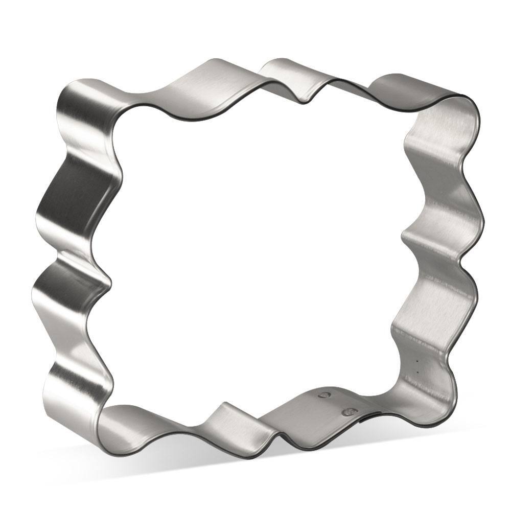 Fancy Rectangle Plaque Cookie Cutter 4 in B1572