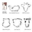 Jungle Safari Animal Faces Cookie Cutter 5 Pc Set HS0446