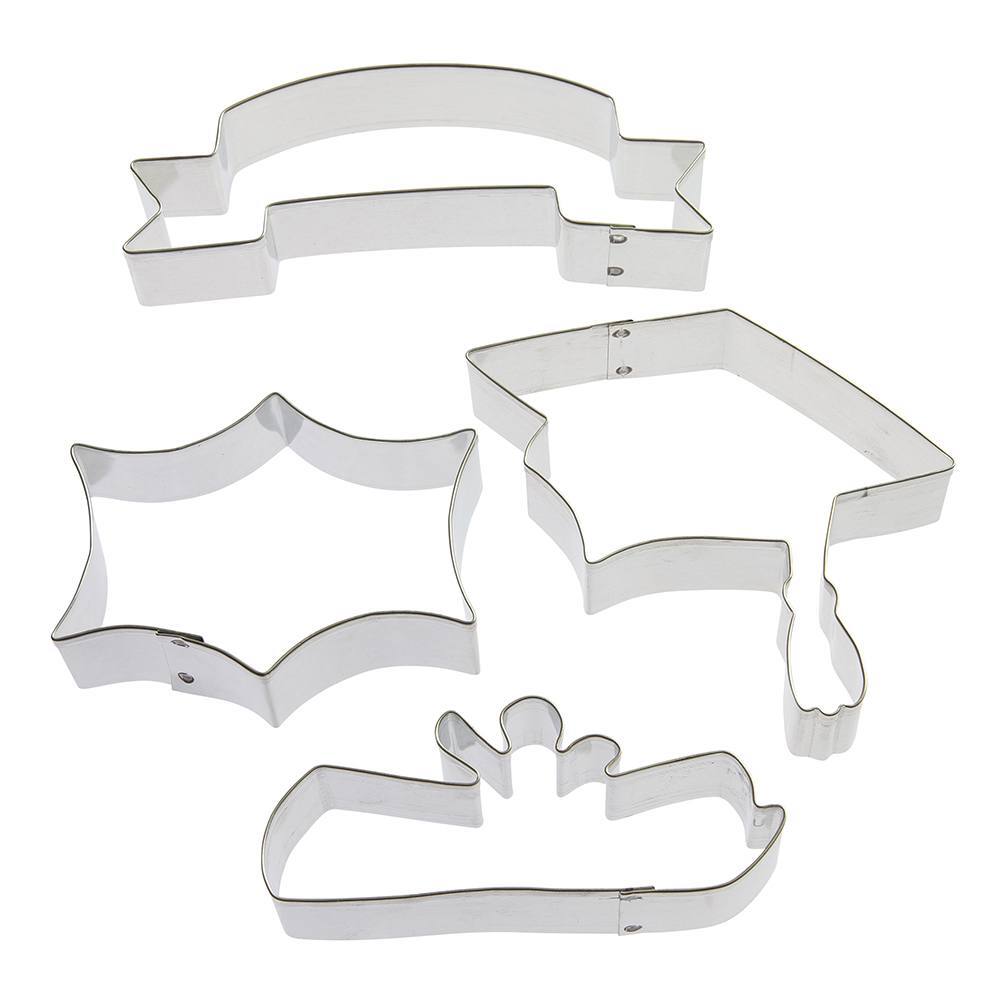 Graduation Cookie Cutter 4 Pc Set HS0436