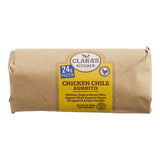 Clara's Kitchen Chicken Chile Burrito 8 oz. - 12/Case