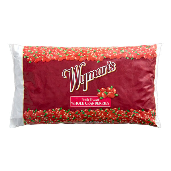 Wyman's Frozen Whole Cranberries 5 lb. - 2/Case