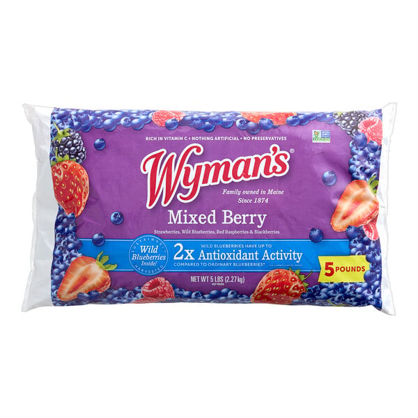 Wyman's Frozen Mixed Berries 5 lb. - 2/Case