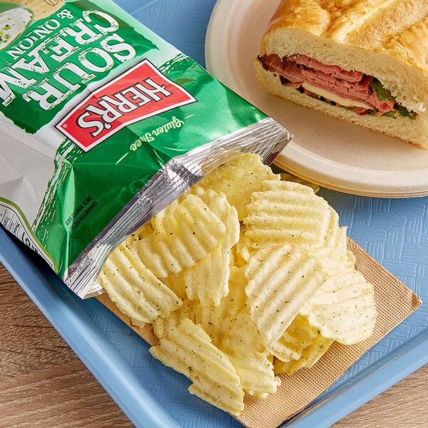Herr's Sour Cream & Onion Potato Chips 1.5 oz. - 60/Case