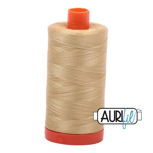 Cotton Thread 50wt Aurifil Very Light Brass Large Spool