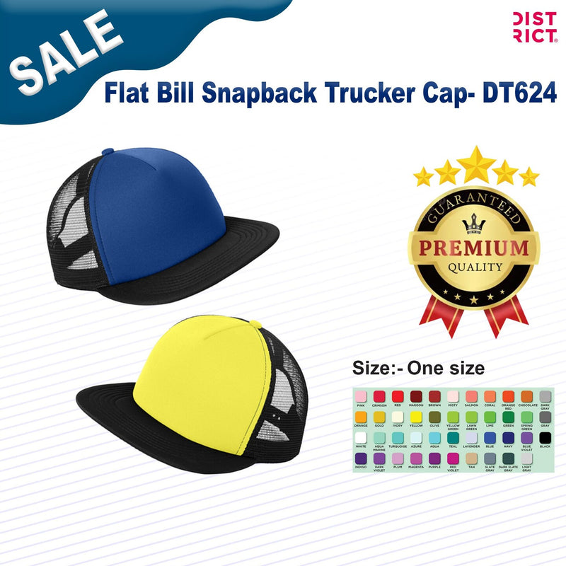 District® Flat Bill Snapback Trucker Cap