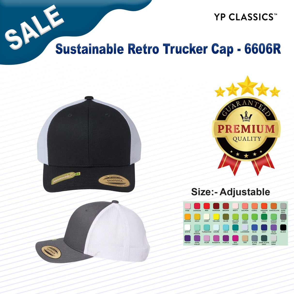 YP Classics® Sustainable Retro Trucker Cap