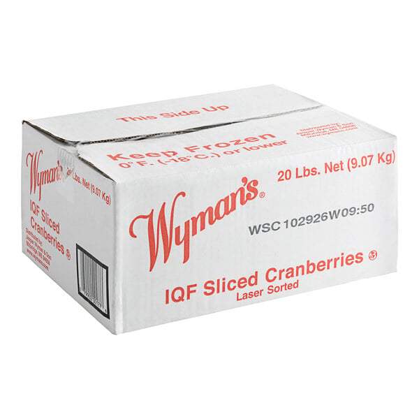 Wyman's Frozen Sliced Cranberries 20 lb.