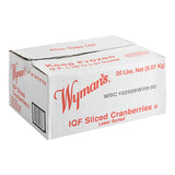 Wyman's Frozen Sliced Cranberries 20 lb.