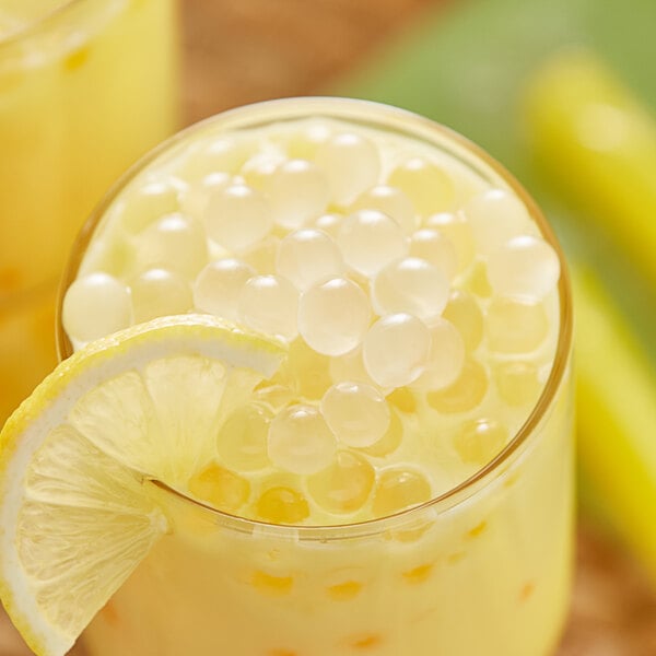 Bossen Sour Lemon Bursting Boba 7.04 lb. - 4/Case
