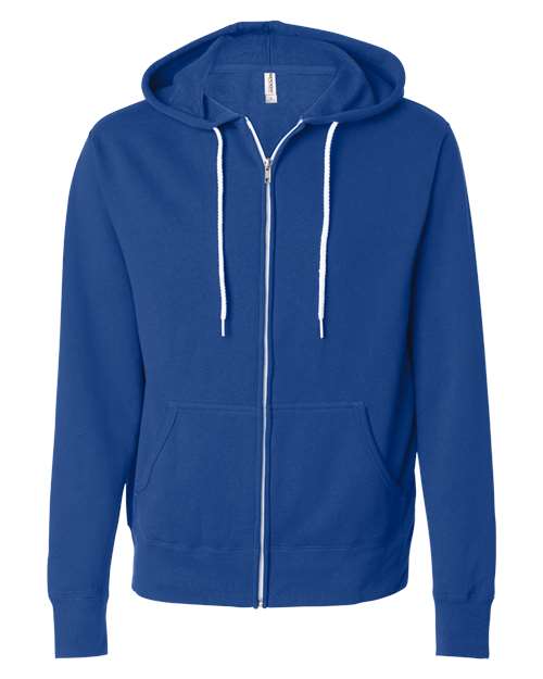 Lightweight Full-Zip Hooded Sweatshirt