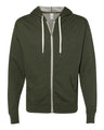 Heathered French Terry Full-Zip Hooded Sweatshirt