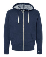 Heathered French Terry Full-Zip Hooded Sweatshirt