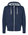 Independent Trading Co. Unisex Heathered French Terry Full-Zip Hooded Sweatshirt