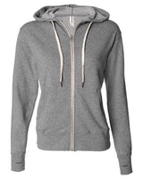 Heathered French Terry Full-Zip Hooded Sweatshirt