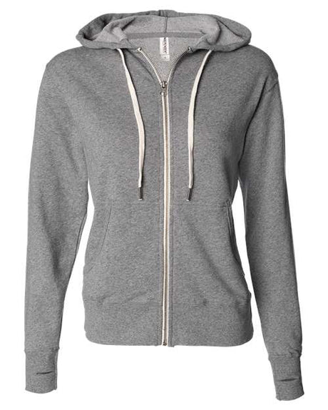 Independent Trading Co. Unisex Heathered French Terry Full-Zip Hooded Sweatshirt