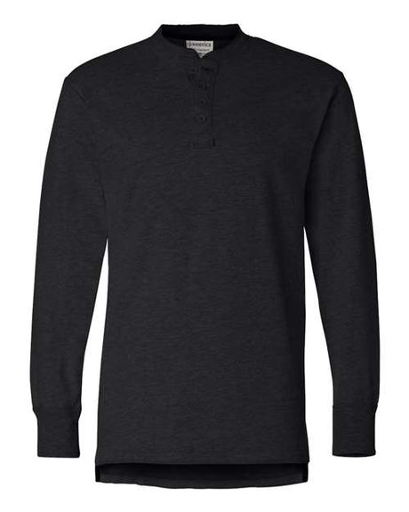 J. America Men's Vintage Brushed Jersey Henley