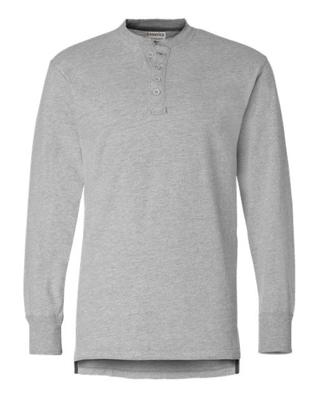J. America Men's Vintage Brushed Jersey Henley