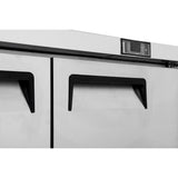 Atosa MGF8403GR Two Section Rear Mount Undercounter Refrigerator 60-1/4"W x 30"D x 34-1/8"H with 2 Solid Doors
