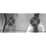 Atosa MGF8404GR Three Section Rear Mount Undercounter Refrigerator 72-11/16"W x 30"D x 34-1/8"H with 3 Solid Doors