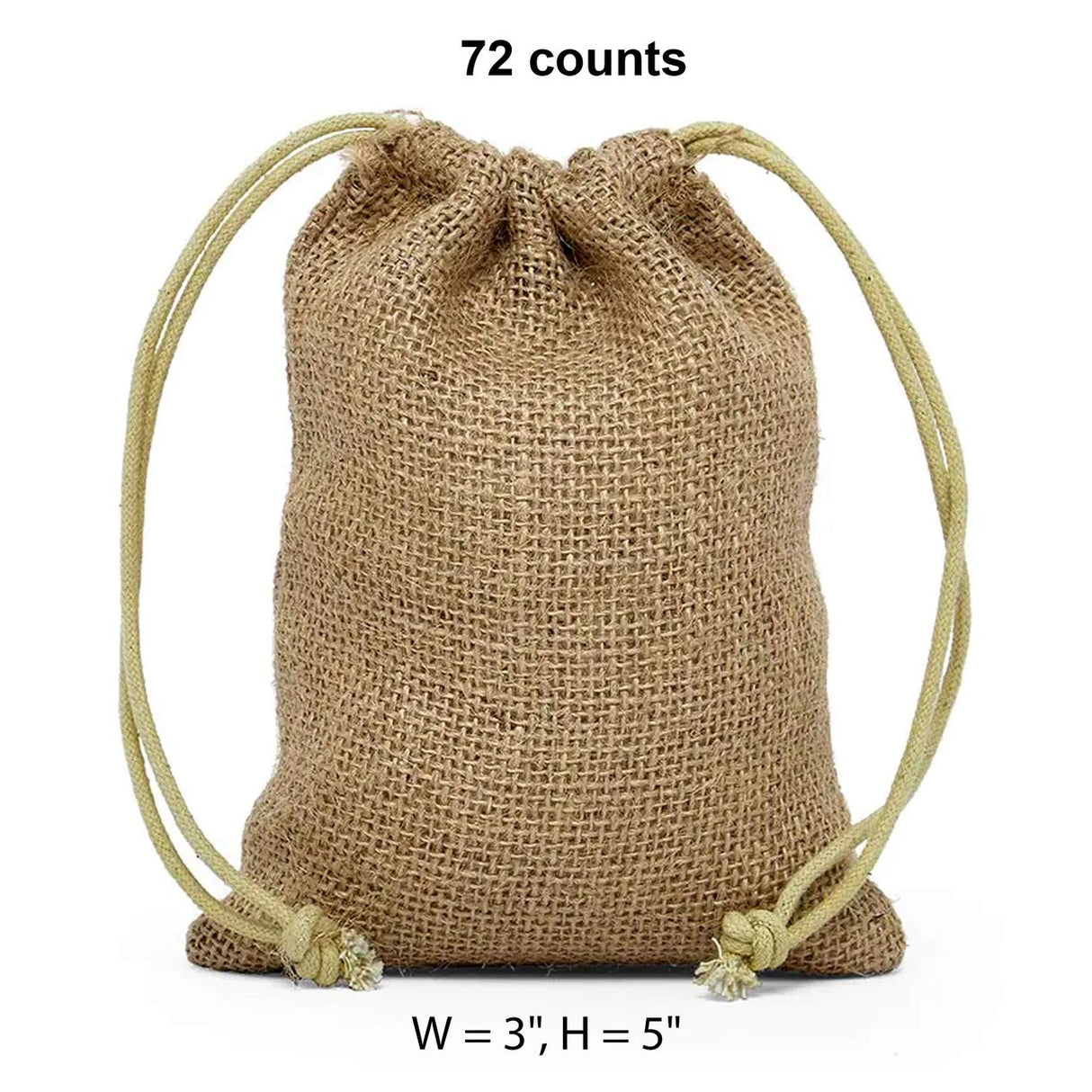 Colored Jute Bags 3 '' X 5 '' Natural