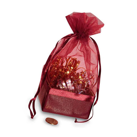 Box On The Bottom Organza Bags 2 1/2'' x 2 7/8'' x 6 1/2'' Party