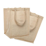 Natural Jute Shopping Bags 9 3/4 '' X 9 3/4 '' X 13 7/8 '' Fine Weave Medium
