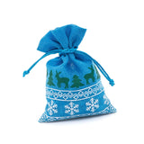 Christmas Gift Bags 4” x 6” Faux Linen Style
