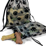 Paw Print Organza Bag 3" x 4" Perfect for Small Gifts