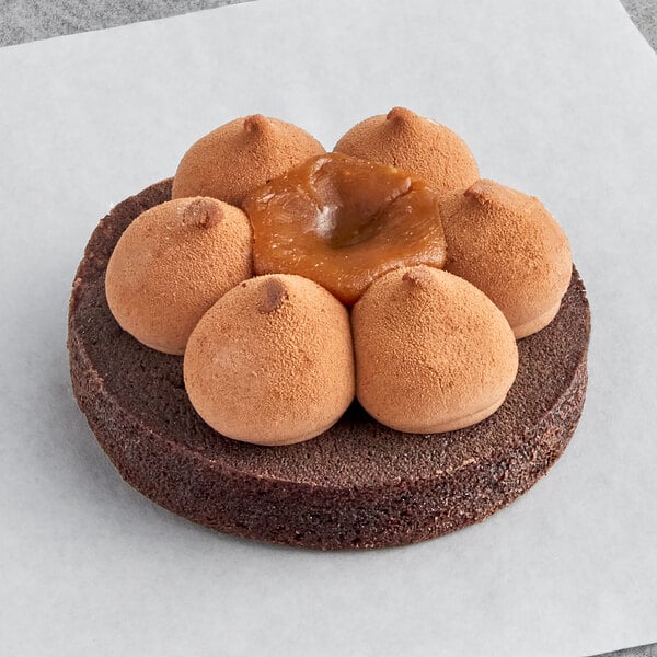 White Toque Gluten-Free Chocolate Caramel Tartlet 3.5 oz. - 20/Case