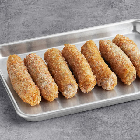 Crunch Factory Steak and Cheese Crunch Rolls 3.35 oz. - 48/Case