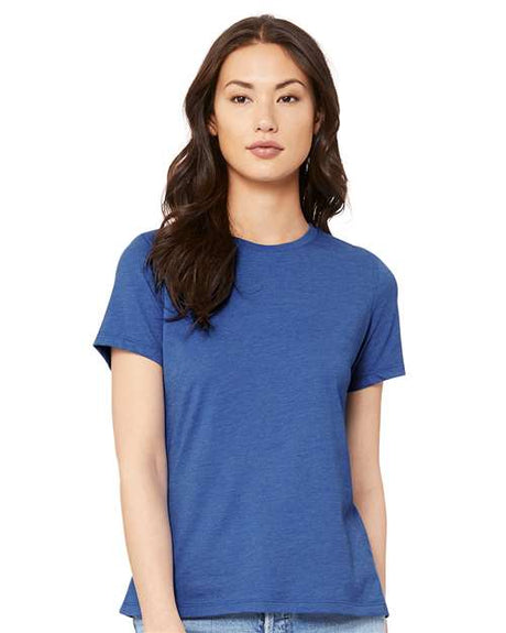 BELLA + CANVAS® Women’s Relaxed Fit Short Sleeve Heather CVC Tee