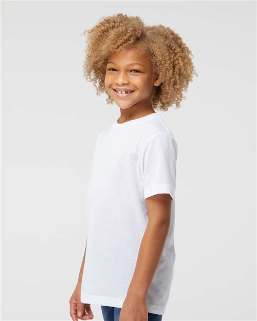 Youth Polyester Short Sleeve Crewneck Sublimation Tee