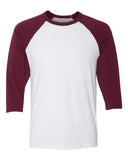 Camiseta de béisbol unisex con cuello redondo y manga tres cuartos BELLA + CANVAS®