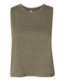 BELLA + CANVAS® Women's Racerback Crew Neck Crop Tank Top