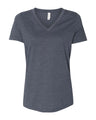 BELLA + CANVAS® Women's Relaxed Heather CVC V Neck Short Sleeve T-Shirt - 6405CVC