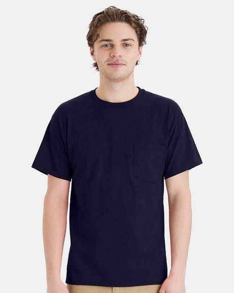 Hanes® Essential-T Pocket Crewneck Short Sleeve T-Shirt