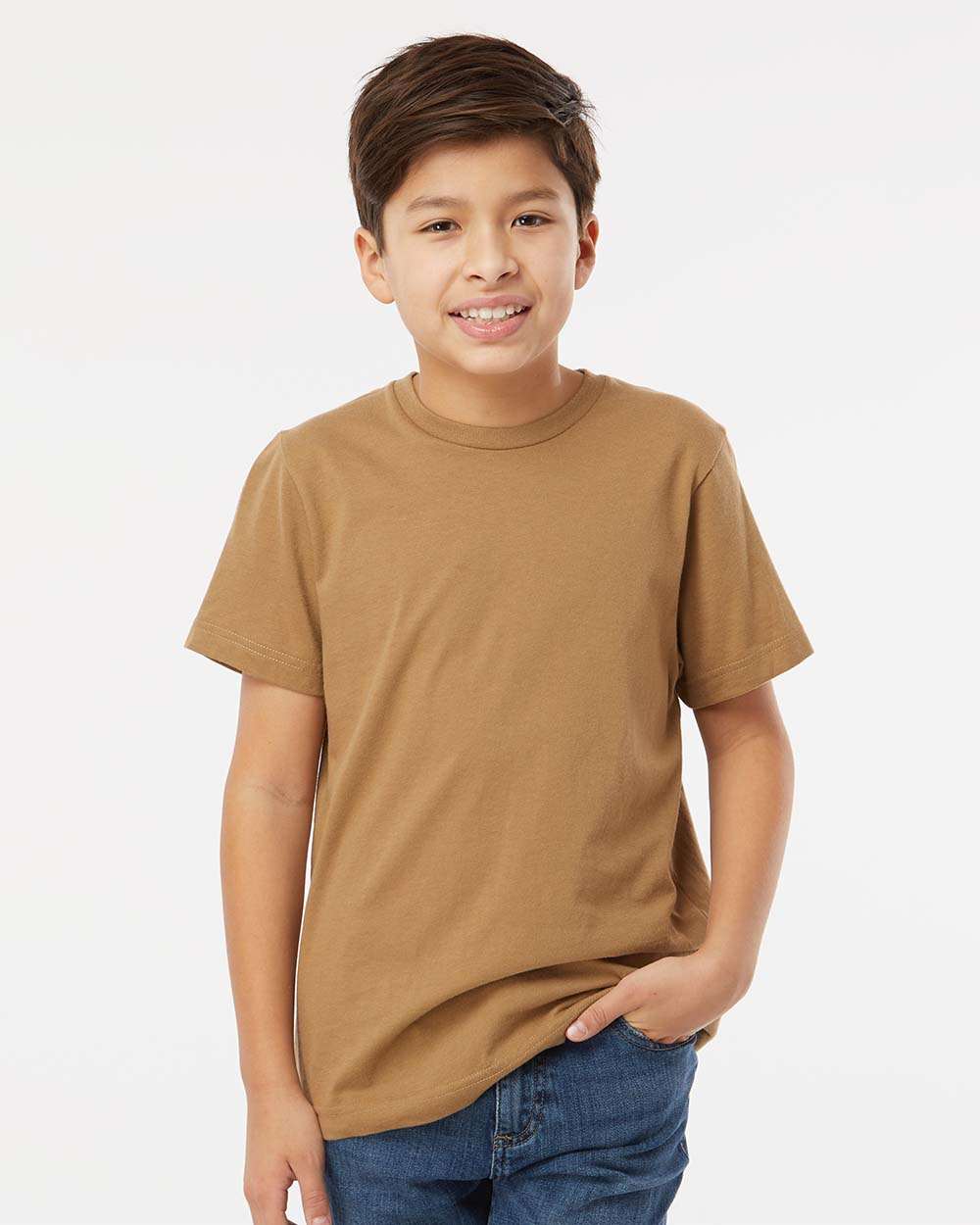 Youth Fine Jersey Crewneck Short Sleeve Tee