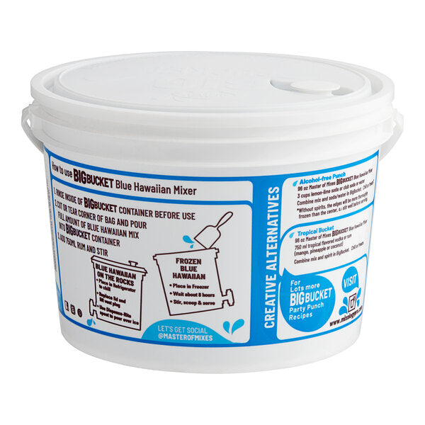 Master of Mixes Big Bucket Blue Hawaiian Mix 96 fl. oz. - 4/Case