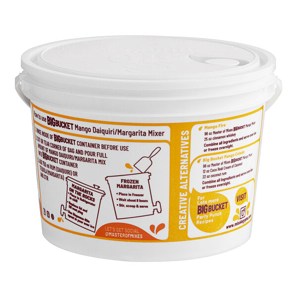 Master of Mixes Big Bucket Mango Daiquiri / Margarita Mix 96 fl. oz. - 4/Case